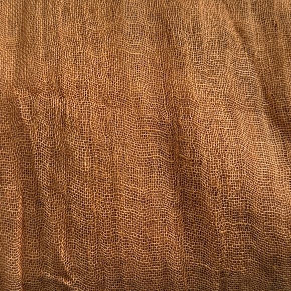 Zara Linen Scarf Deep Orange NWT - Picture 8 of 9